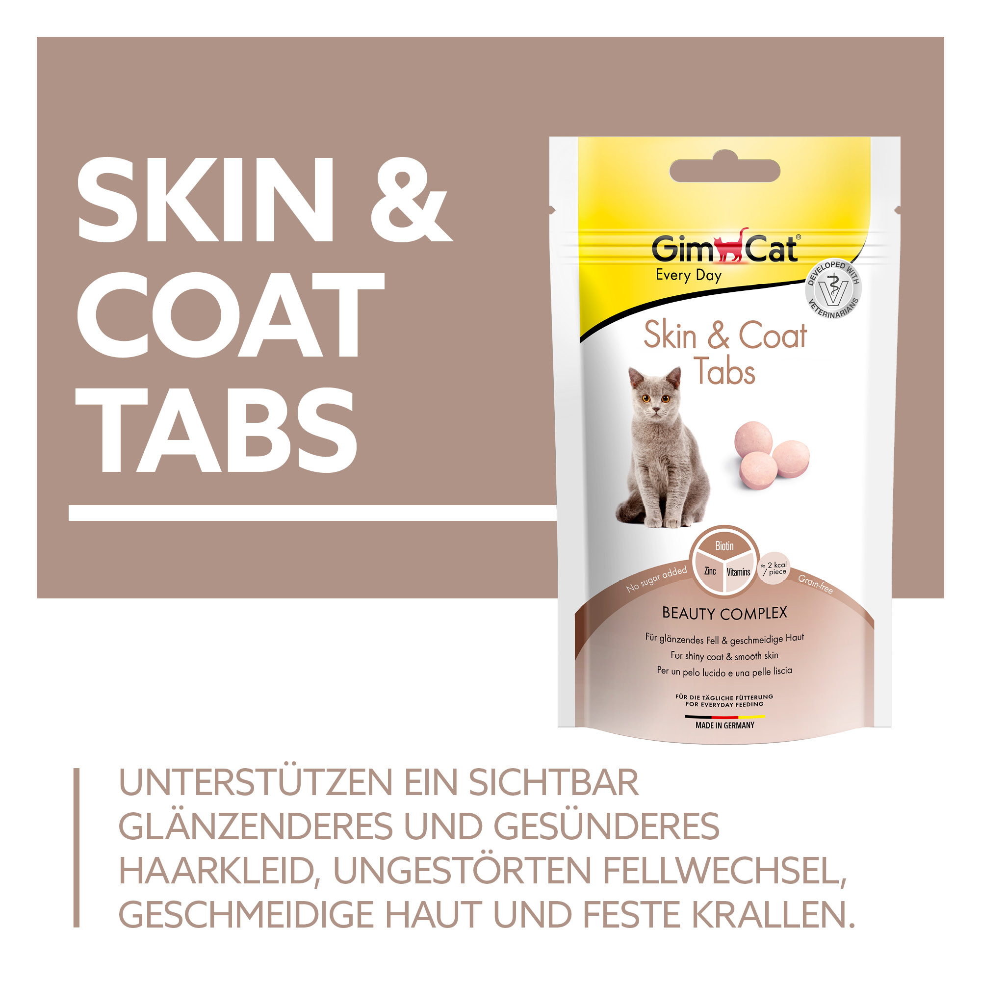 GimCat - Skin & Coat Tabs - 8 x 40g - 3