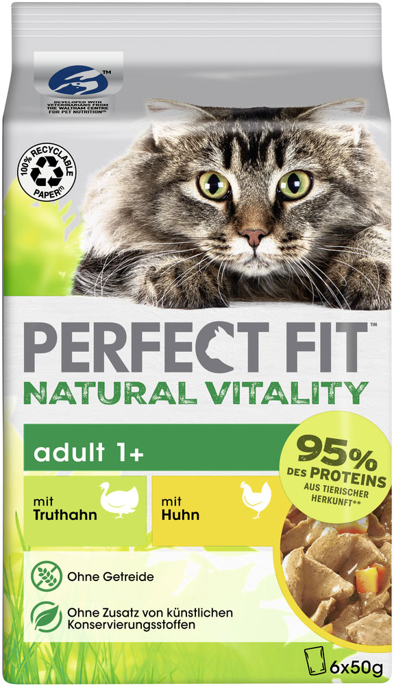 Perfect Fit - Natural Vitality mit Huhn & Truthahn - 6 x 6X50g - 2