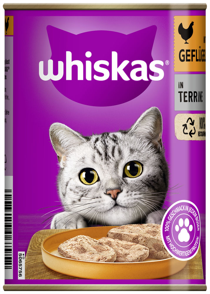 Whiskas - 1+ mit Geflügel in Terrine 4g - 12 x 400g - 2