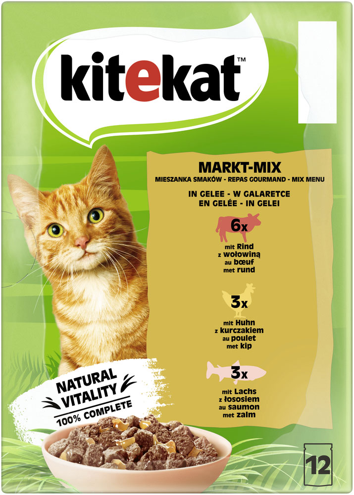 Kitekat - MP Marktbox in Gelee - 4 x 12X85g - 5