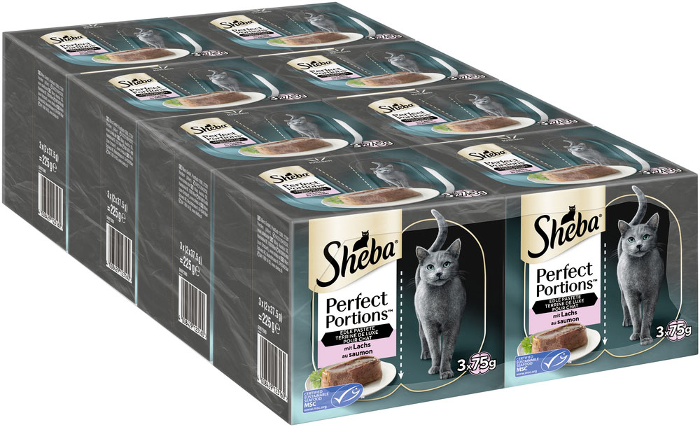 Sheba - Sheba Perfect Portions mit Lachs - 8 x 6X37,5g - 2