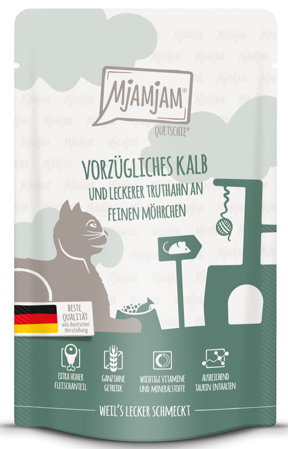 vorzügliches Kalb & Truthahn an leckeren Möhrchen