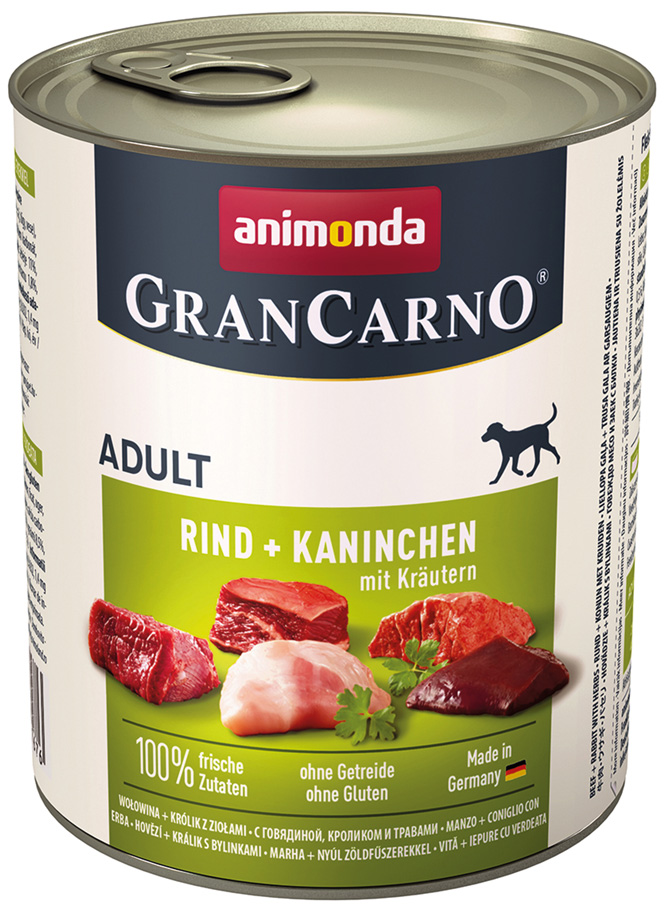 Original Adult Rind+Kaninchen mit Kräutern