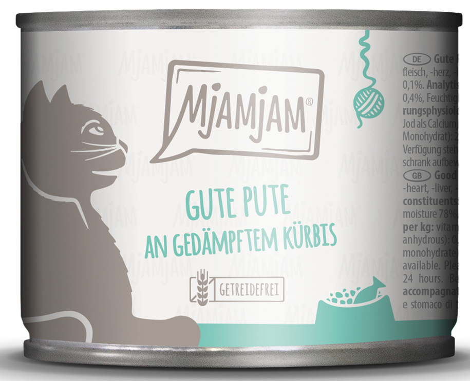 gute Pute an gedämpften Kürbis