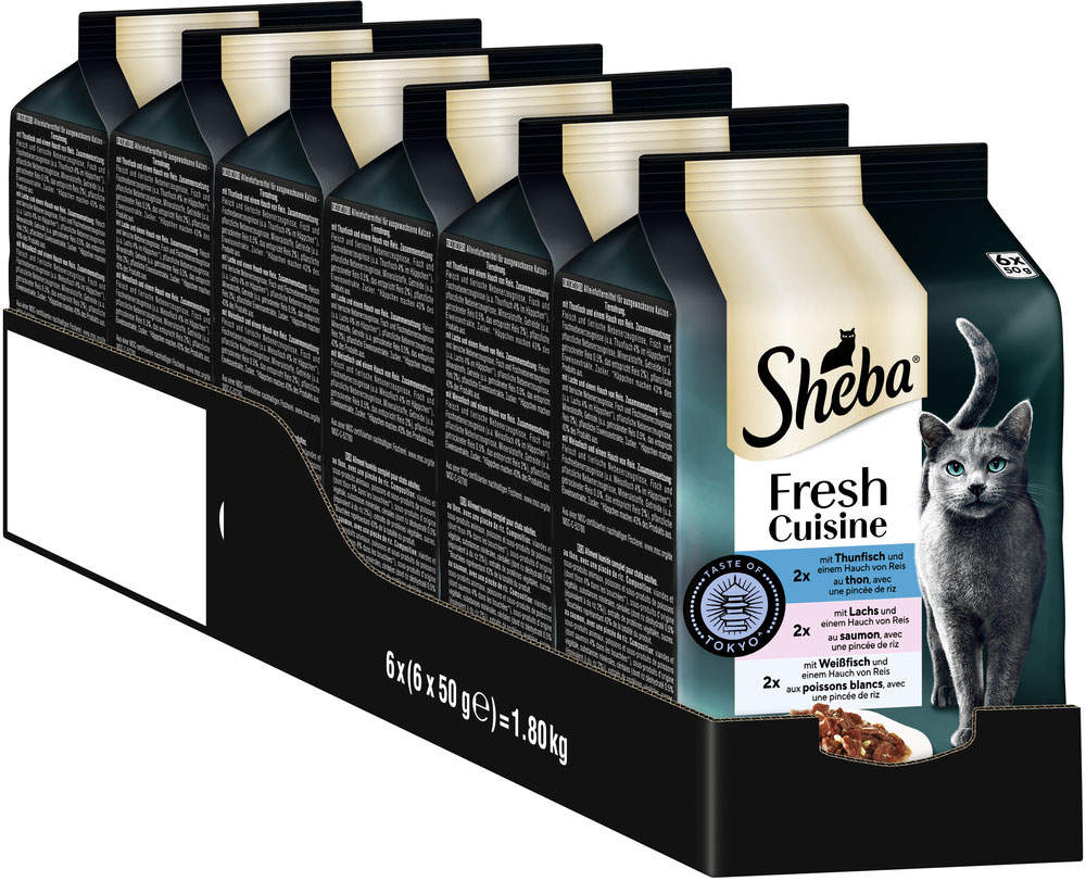Sheba - Fresh Cuisine Thunfisch, Lachs & Weißfisch - 6 x 6X50g - 2