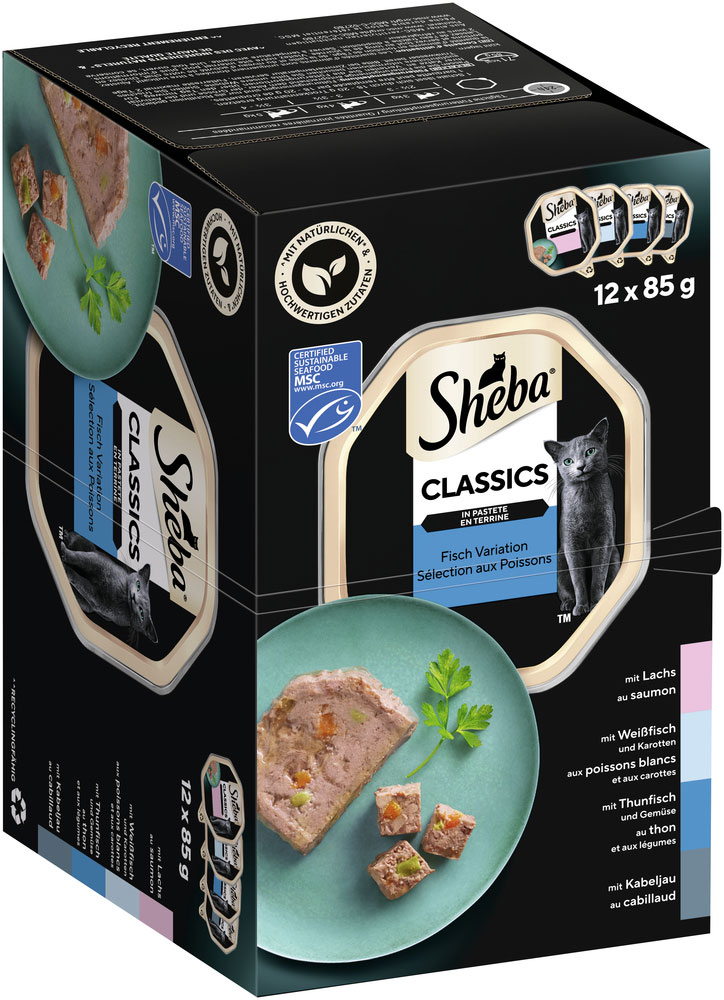 Sheba - Multipack Classics in Pastete Fisch Variation MSC - 1 x 12X85g - 3