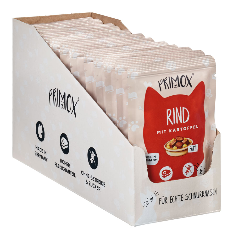 Primox - Katzennassfutter Rind 85g Pouch - 12 x 85g - 2