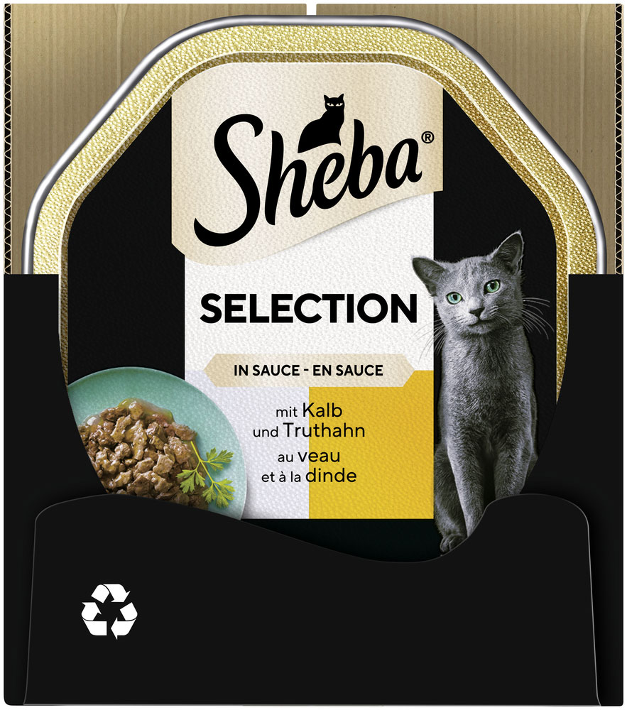 Sheba - Selection in Sauce mit Kalb und Truthahn - 22 x 85g - 4