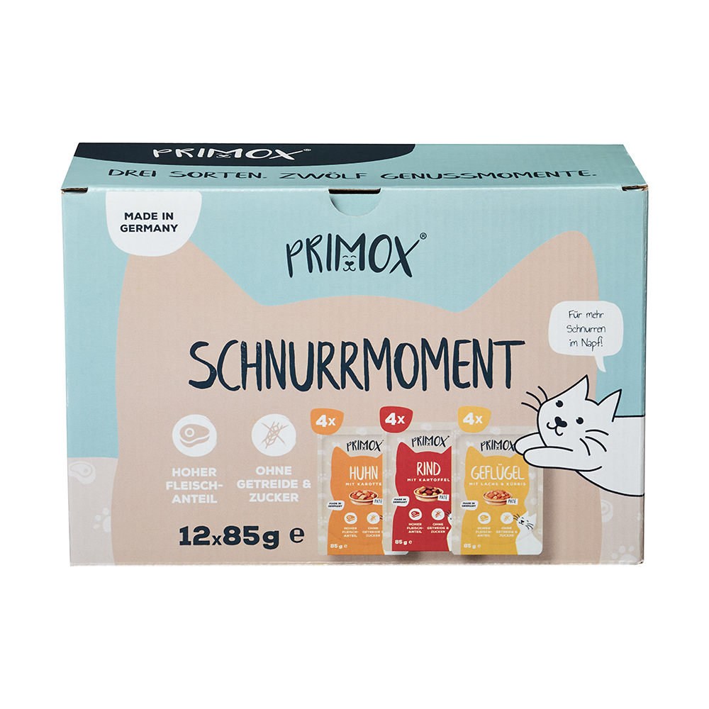 Primox - Katzennassfutter Multipack Schnurrmoment 12 Pouches