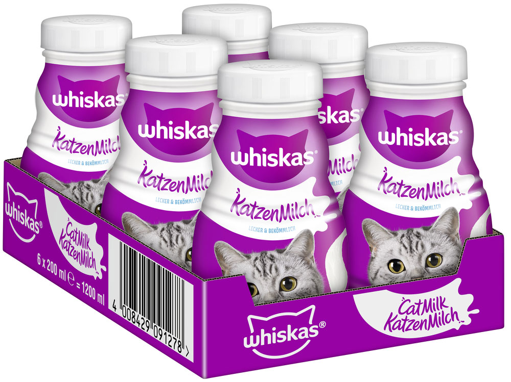 Whiskas - Katzen Milch - 6 x 200g - 2