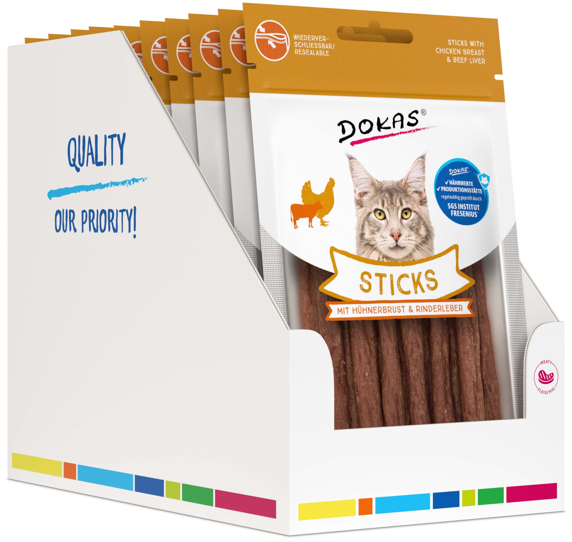 Dokas - Sticks  mit  Hühnerbrust & Rinderleber - 10 x 30g - 2