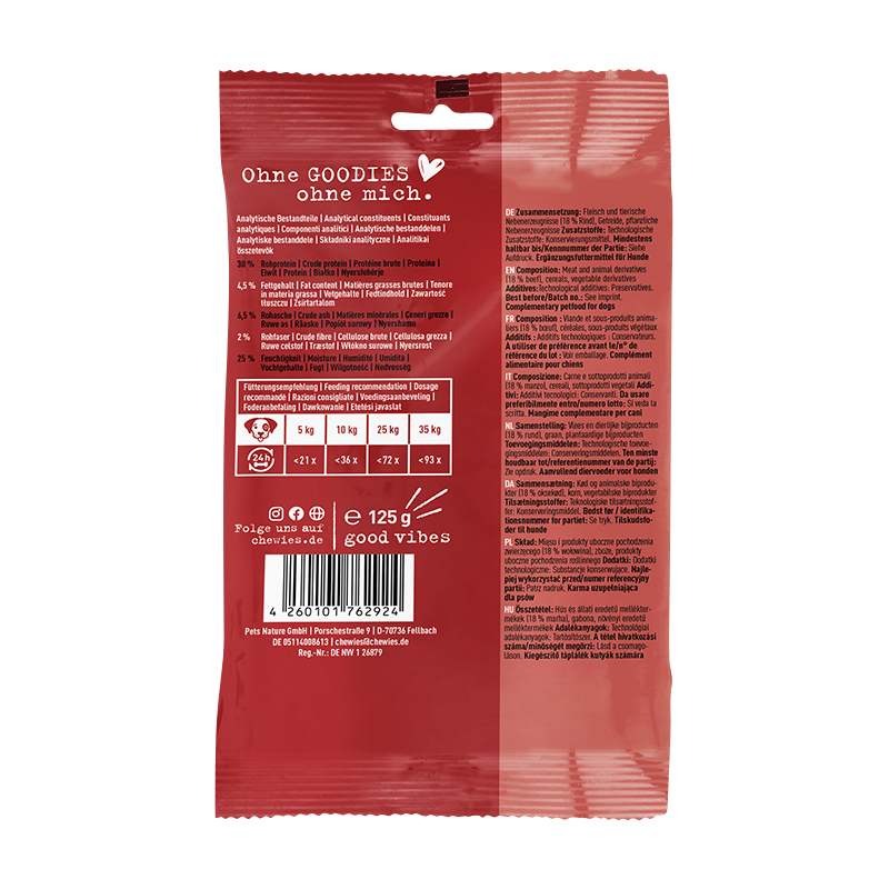 Chewies - Training MINI Rinderknöchelchen - 1 x 125g - 2