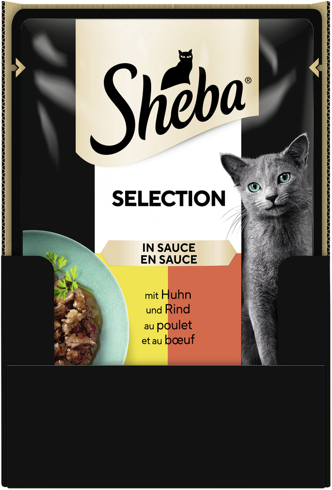 Sheba - Selection in Sauce mit Huhn & Rind - 28 x 85g - 3