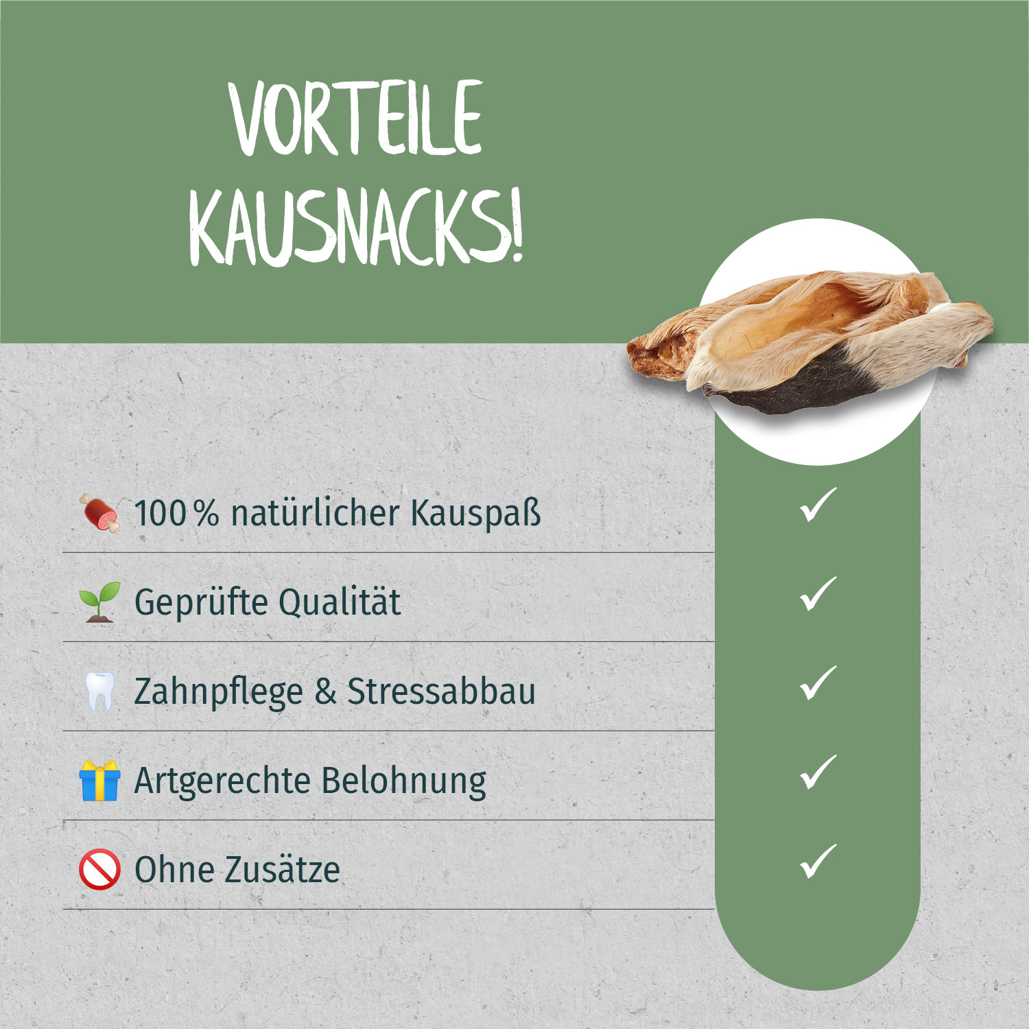 Primox - Lammohren mit Fell 100g - 1 x 100g - 3