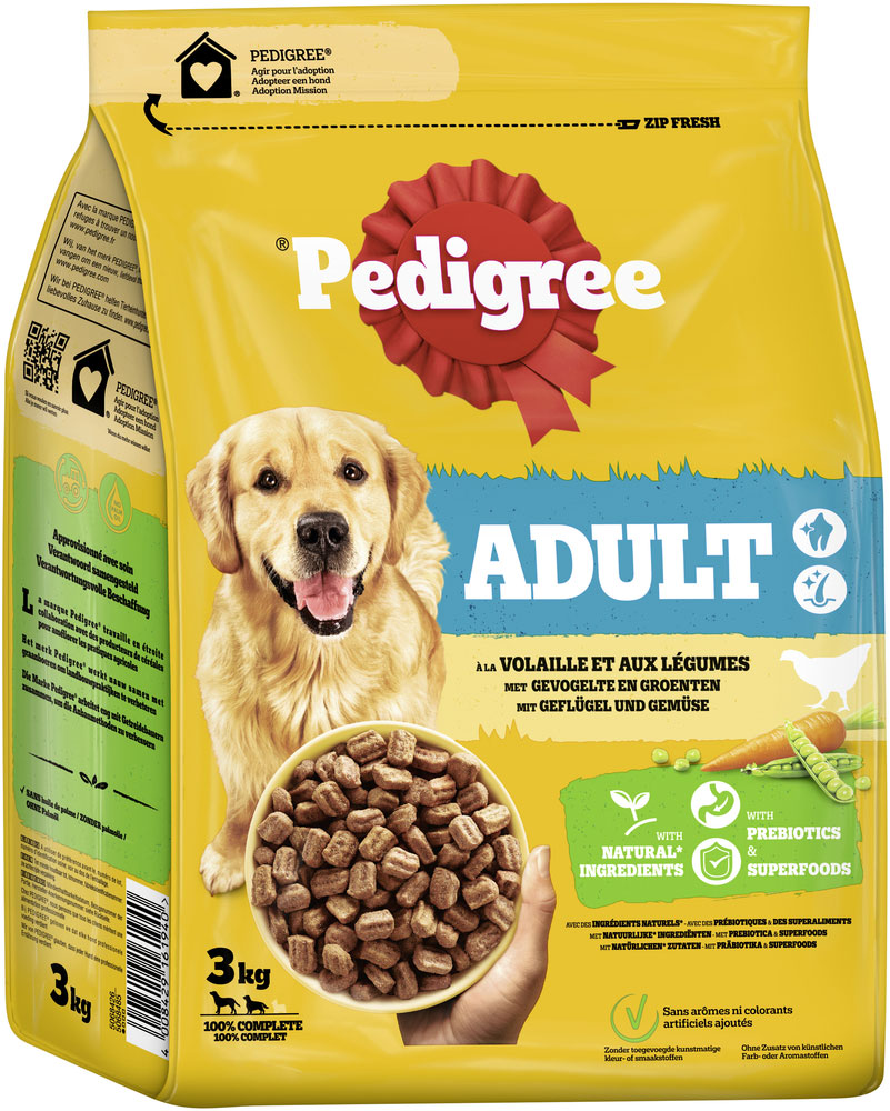 Pedigree - Adult Geflügel und Gemüse - 1 x 3kg - 2