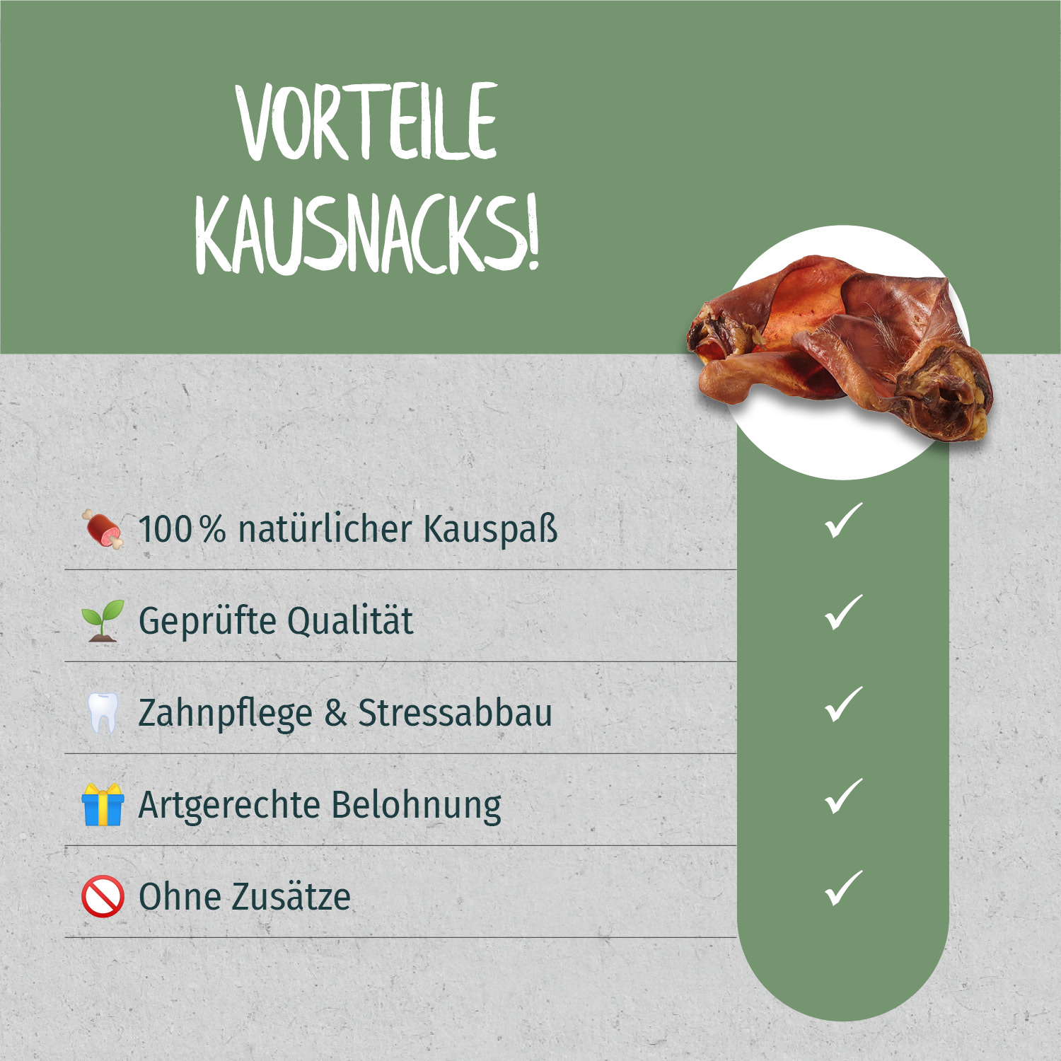 Primox - Schweineohren 800g - 1 x 800g - 3