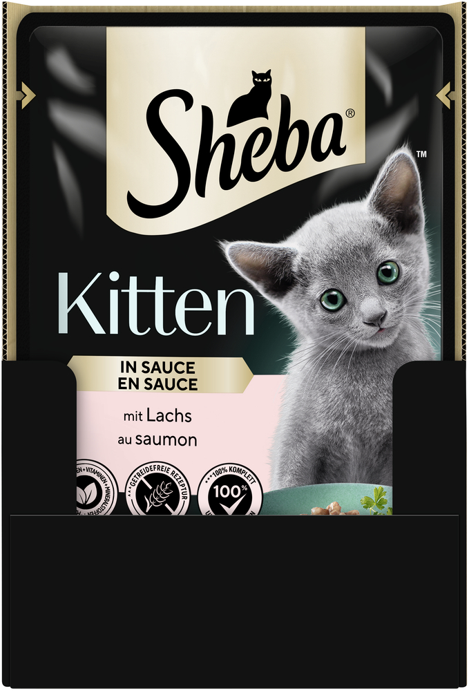 Sheba - Kitten mit Lachs in Sauce - 28 x 85g - 3