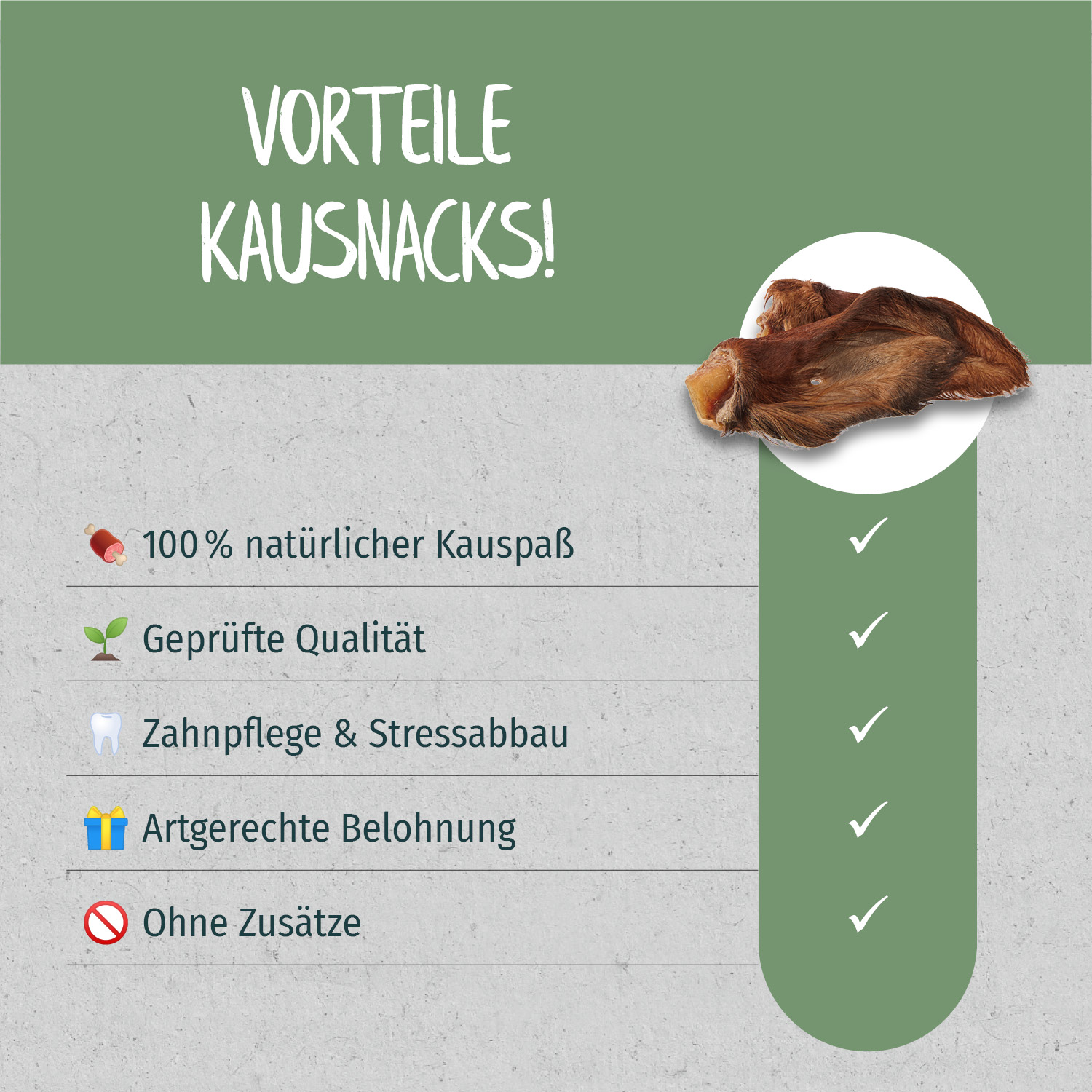 Primox - Rinderohren mit Fell 120g - 1 x 120g - 3