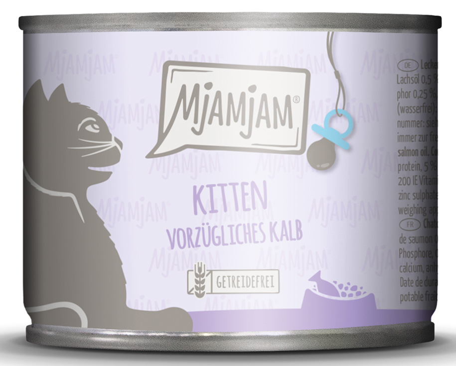 Kitten vorzügliches Kalb mit Lachsöl