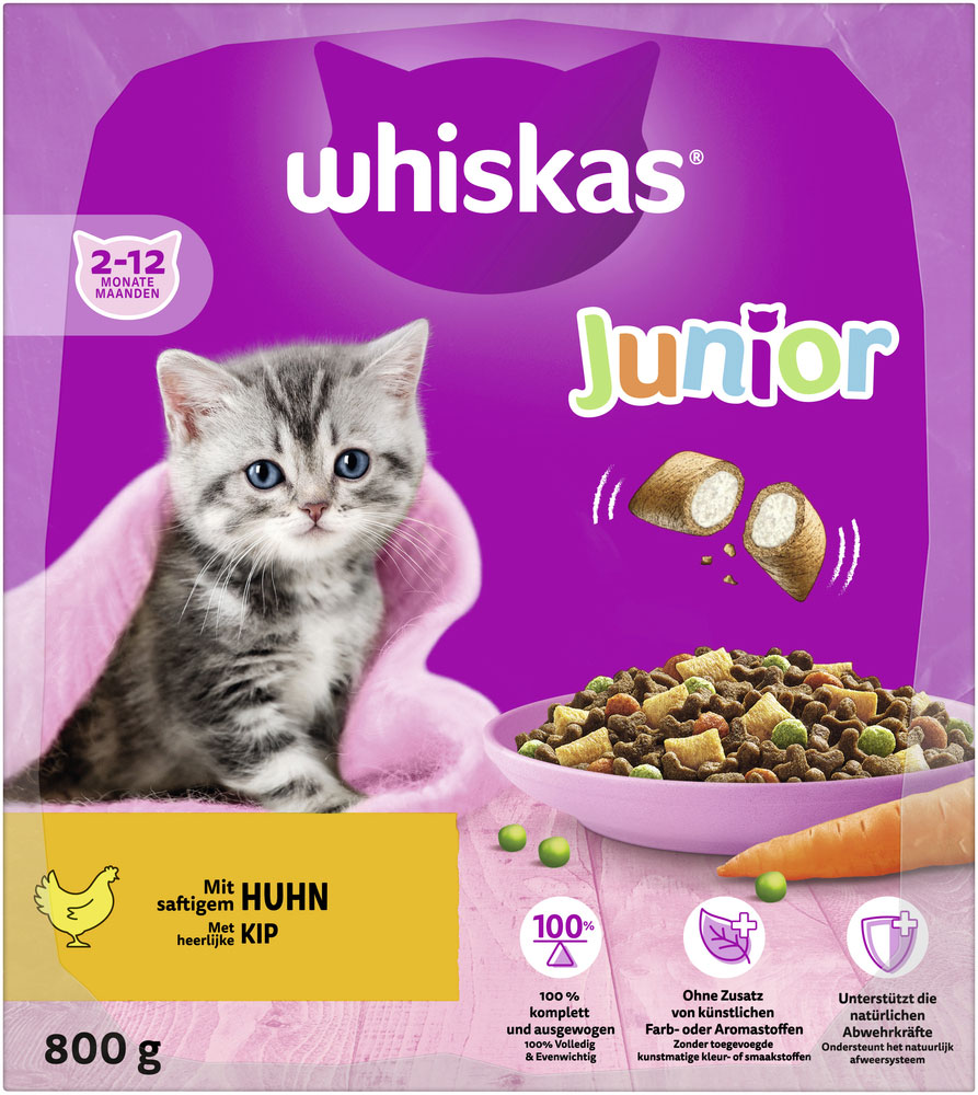 Whiskas - Junior mit Huhn - 1 x 800g - 3