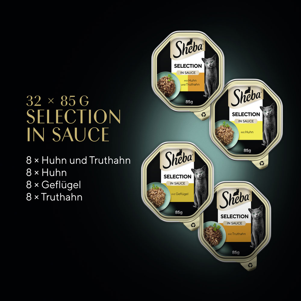 Sheba - Multipack Selection in Sauce Geflügel Variation - 1 x 32X85g - 5