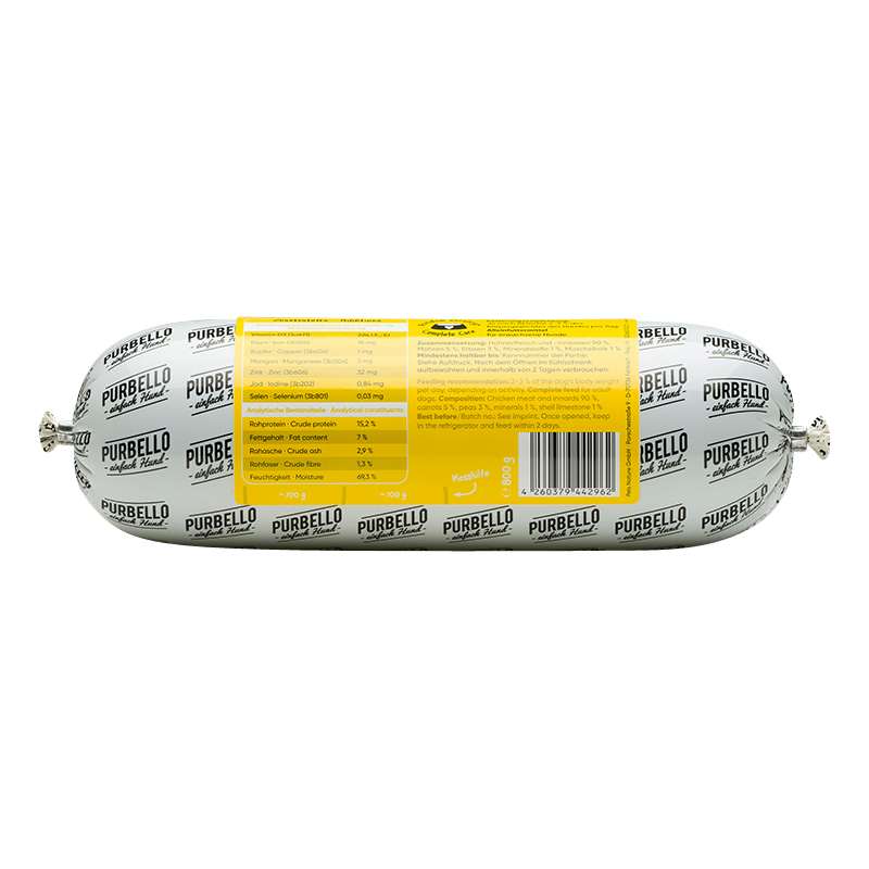Purbello - Hunderolle mit Huhn - 1 x 800g - 5