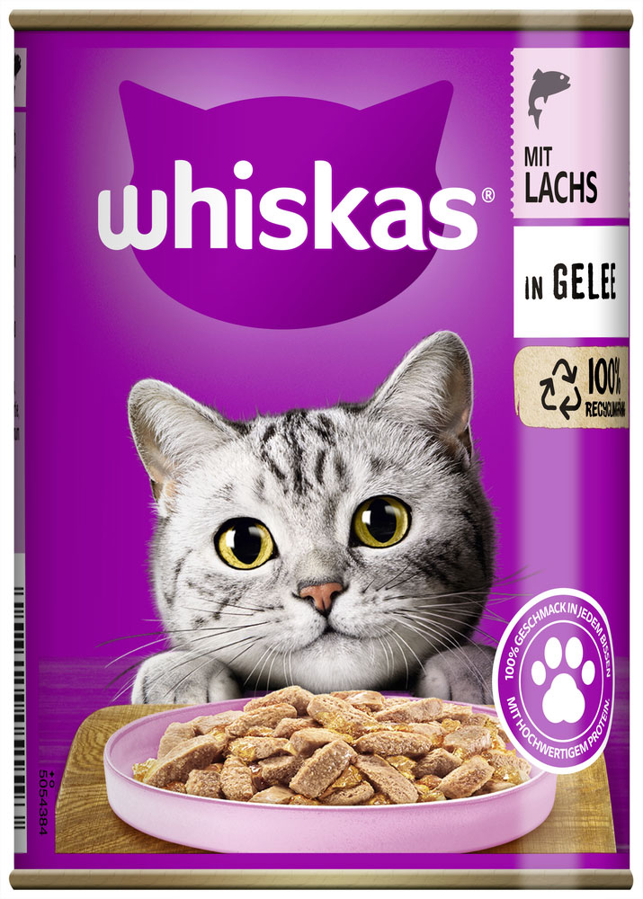 Whiskas - 1+ mit Lachs in Gelee 4g - 12 x 400g - 2