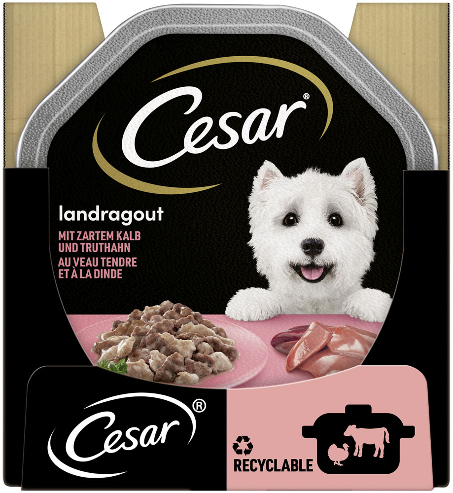 Cesar - Landküche Kalb & Truthahn in Sauce - 14 x 150g - 3