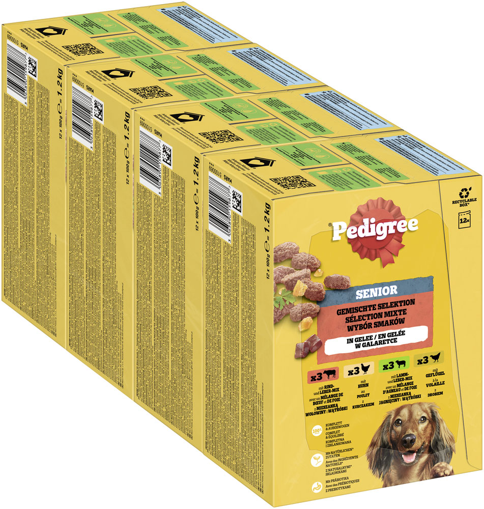 Pedigree - MP Senior in Gelee - 4 x 12X100g - 3