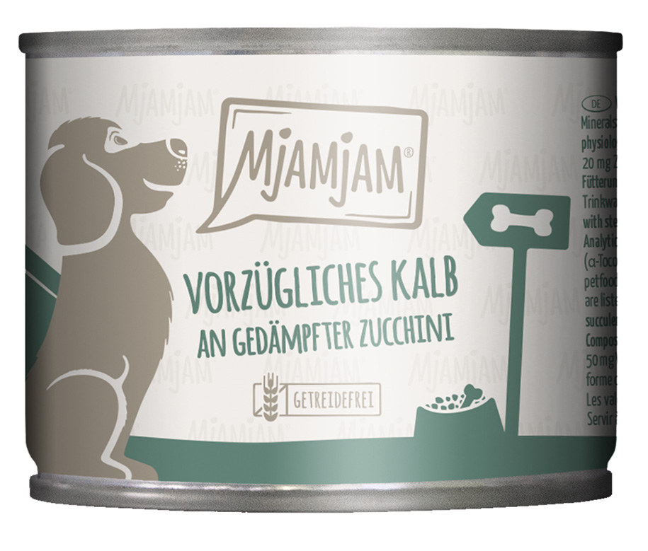 vorzügliches Kalb an gedämpfter Zucchini