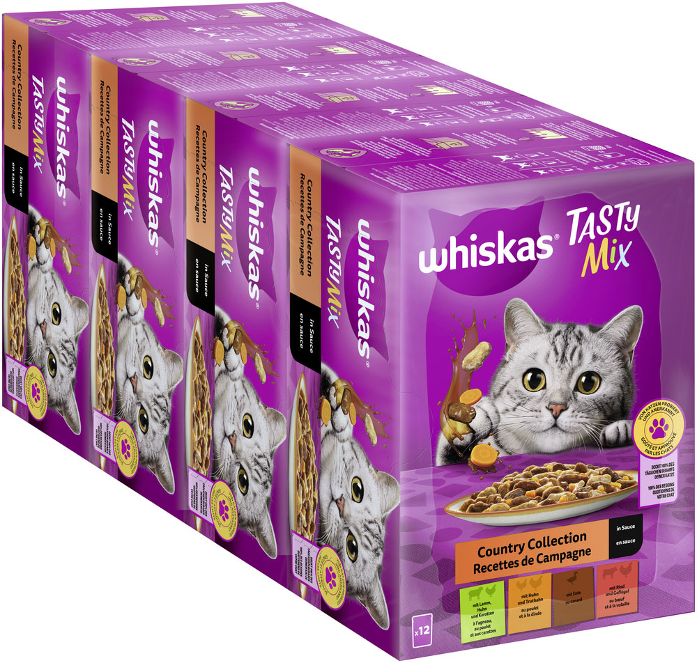 Whiskas - Whiskas Multipack Tasty Mix Country Collection in Sauce - 1 x 12X85g - 3