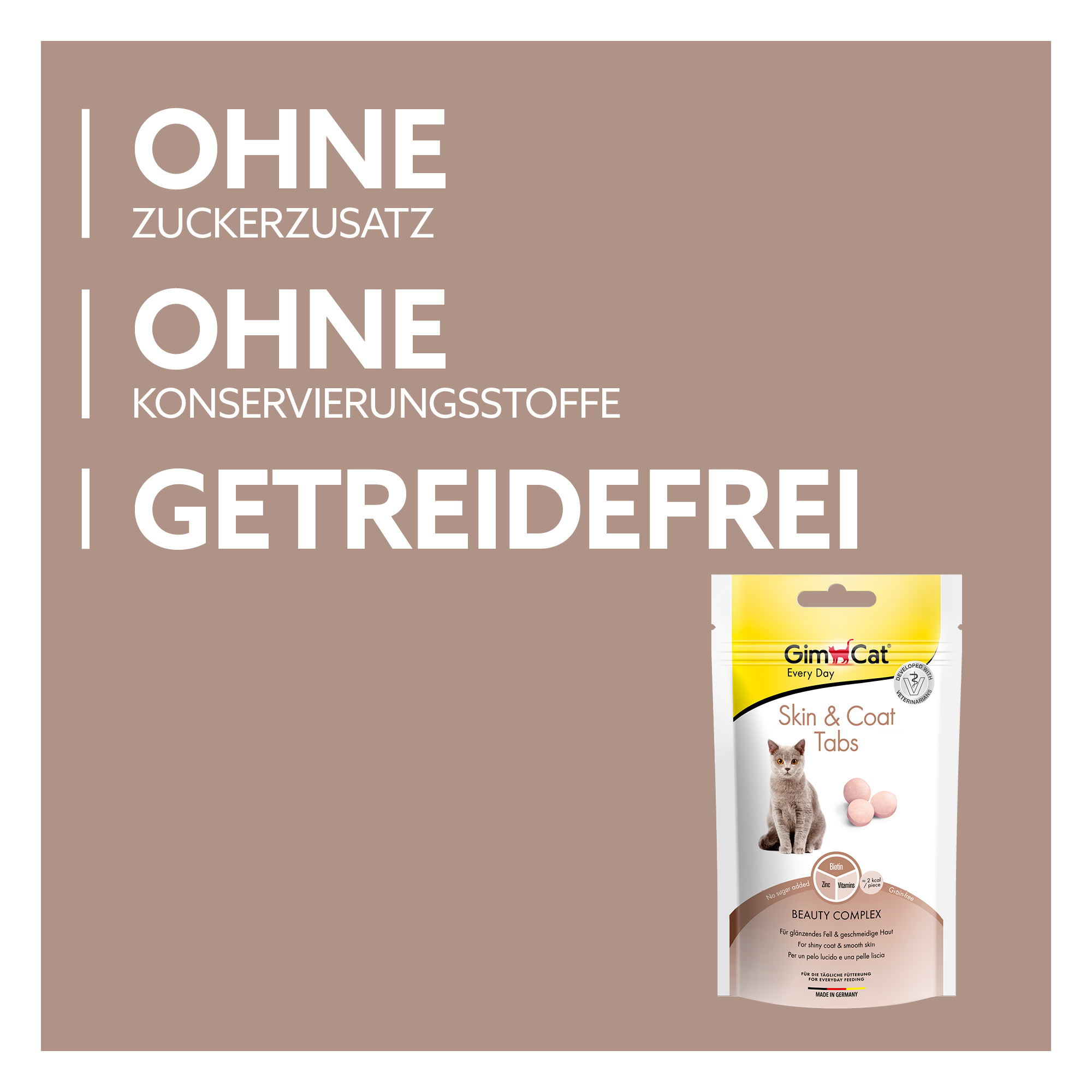 GimCat - Skin & Coat Tabs - 8 x 40g - 4