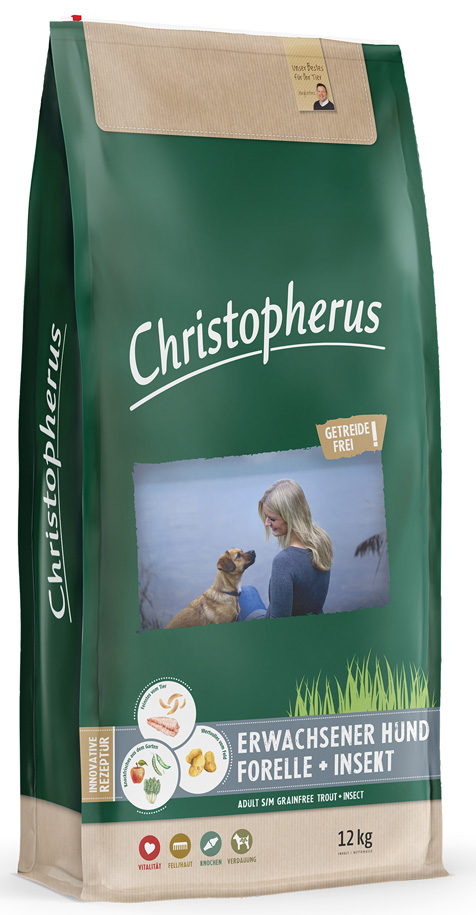 Getreidefrei mit Forelle & Insekt