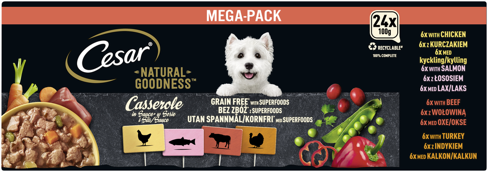 Goodness MP Casserole mit Huhn, Fisch, Rind, getreidefrei