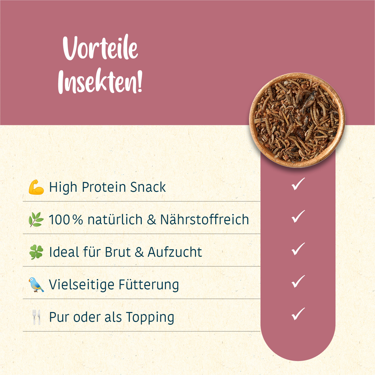 elles - Insekten-Mix 125g - 1 x 125g - 4