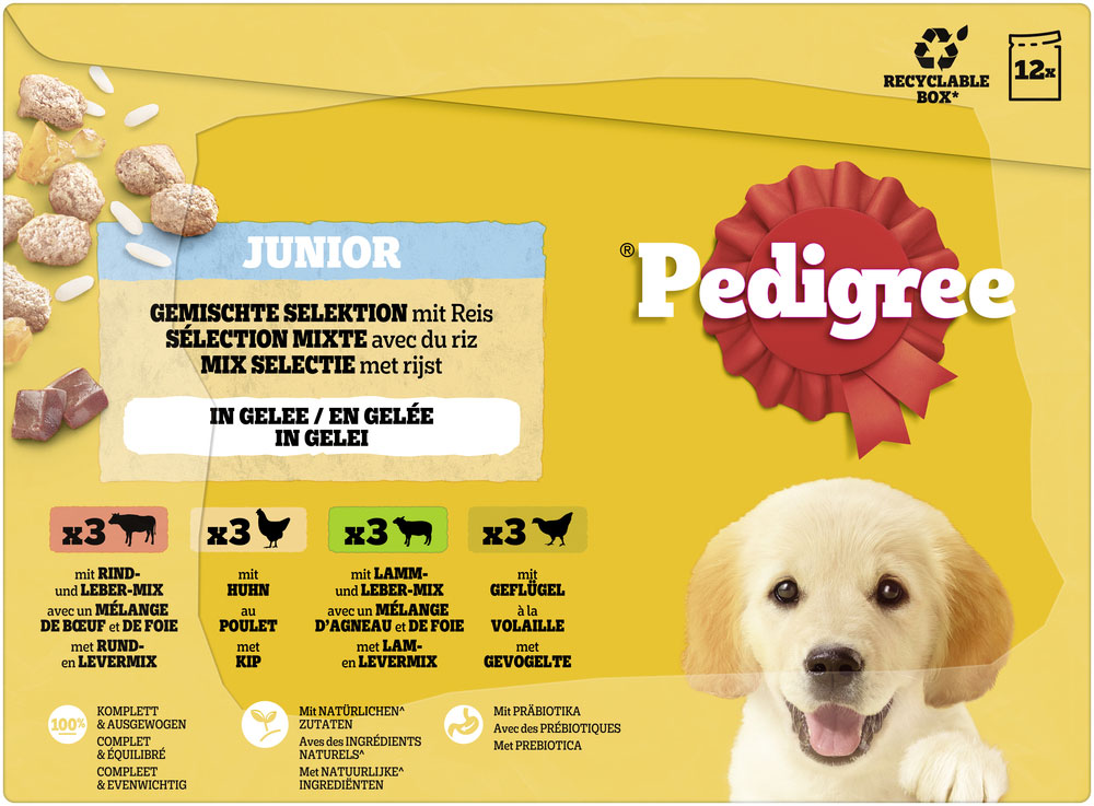 Pedigree - MP Junior in Gelee - 4 x 12X100g - 4