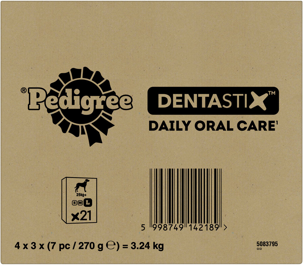 Pedigree - Dentastix Daily Oral Care MP - Für große Hunde - 1 x 21 Stück - 3