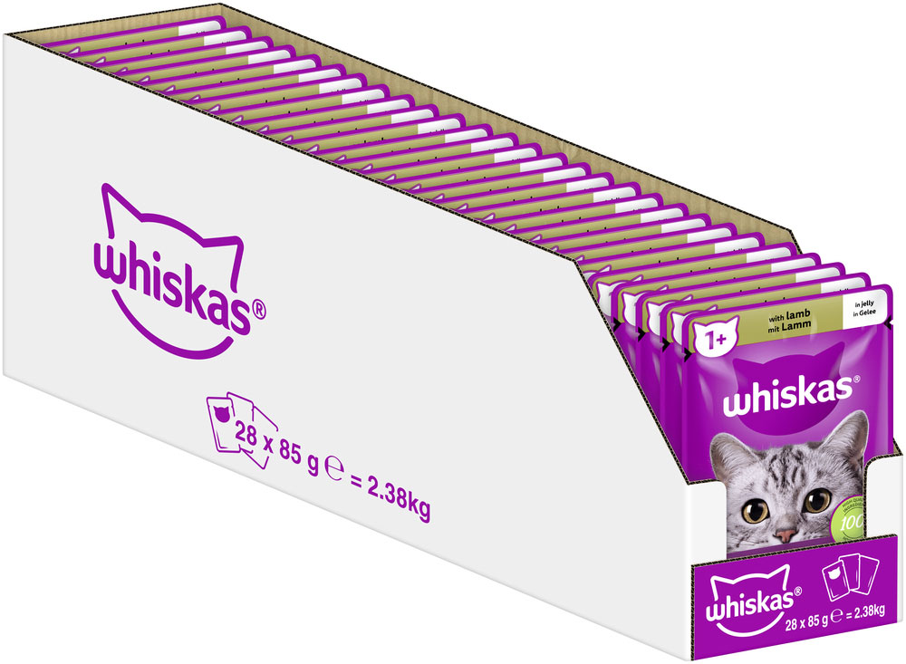 Whiskas - Whiskas 1+ mit Lamm in Gelee - 28 x 85g - 2