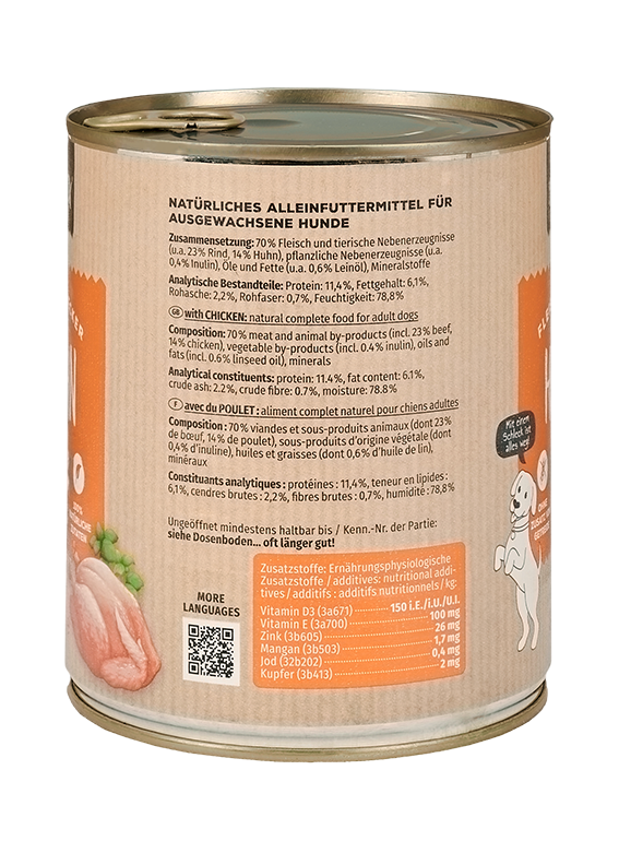 Primox - Hunde Nassfutter mit Huhn 6 x 800g - 6 x 800g - 6